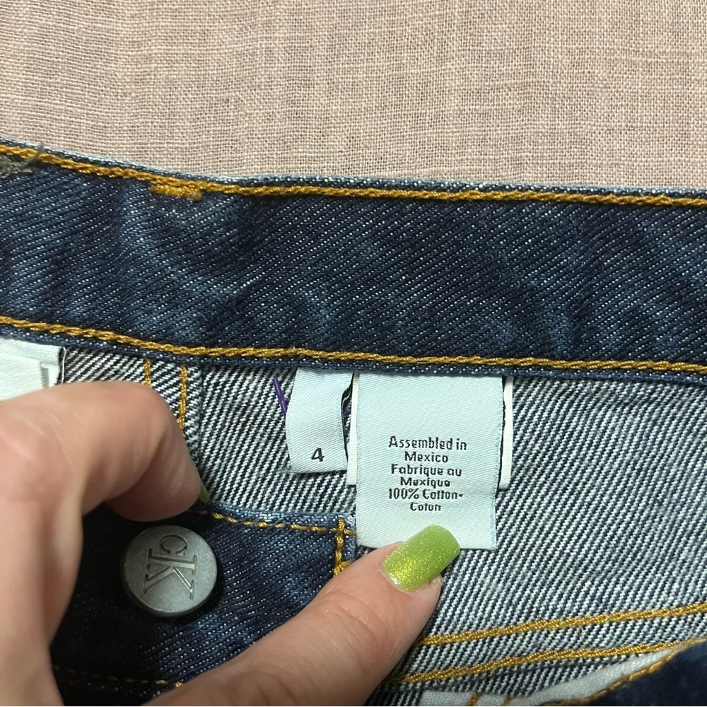 Pristine Vintage 90s Calvin Klein Jeans Slim Straight Leg Dark Wash Size 4 CK - Picture 6 of 8